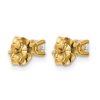 True Origin 14K Yellow Gold 1/4 carat Lab Grown Diamond VS+ F+ Round Four Prong Heavy Weight Complete Stud Earrings