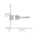 True Origin 14K White Gold 1/3 carat Lab Grown Diamond VS+ F+ Round Four Prong Heavy Weight Complete Stud Earrings