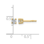True Origin 14K Yellow Gold 1/3 carat Lab Grown Diamond VS+ F+ Round Four Prong Heavy Weight Complete Stud Earrings