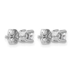 True Origin 14K White Gold 1/2 carat Lab Grown Diamond VS+ F+ Round Four Prong Heavy Weight Complete Stud Earrings