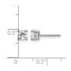 True Origin 14K White Gold 1/2 carat Lab Grown Diamond VS+ F+ Round Four Prong Heavy Weight Complete Stud Earrings