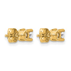 True Origin 14K Yellow Gold 1/2 carat Lab Grown Diamond VS+ F+ Round Four Prong Heavy Weight Complete Stud Earrings
