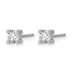 True Origin 14K White Gold 2/3 carat Lab Grown Diamond VS+ F+ Round Four Prong Heavy Weight Complete Stud Earrings