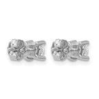True Origin 14K White Gold 2/3 carat Lab Grown Diamond VS+ F+ Round Four Prong Heavy Weight Complete Stud Earrings