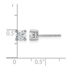 True Origin 14K White Gold 2/3 carat Lab Grown Diamond VS+ F+ Round Four Prong Heavy Weight Complete Stud Earrings