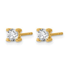 True Origin 14K Yellow Gold 2/3 carat Lab Grown Diamond VS+ F+ Round Four Prong Heavy Weight Complete Stud Earrings