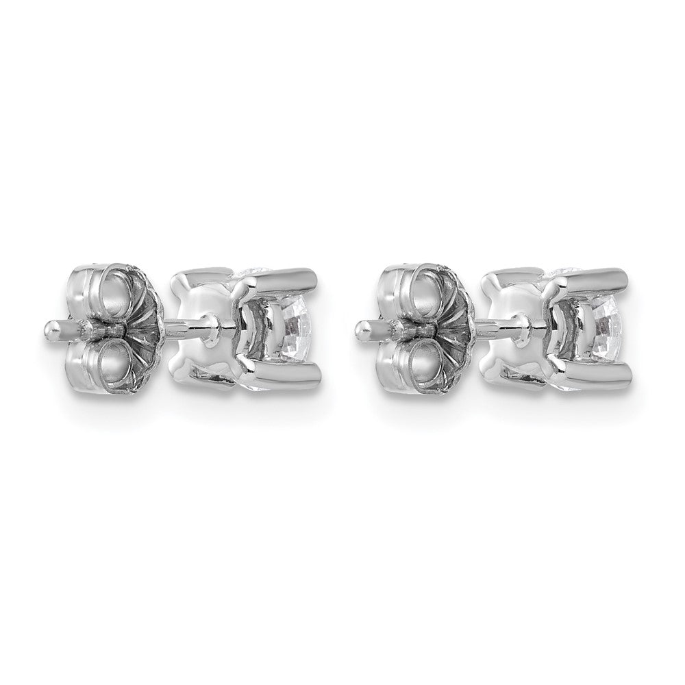 True Origin 14K White Gold 3/4 carat Lab Grown Diamond VS+ F+ Round Four Prong Heavy Weight Complete Stud Earrings