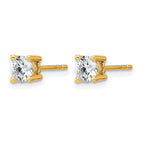 True Origin 14K Yellow Gold 3/4 carat Lab Grown Diamond VS+ F+ Round Four Prong Heavy Weight Complete Stud Earrings