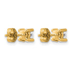 True Origin 14K Yellow Gold 3/4 carat Lab Grown Diamond VS+ F+ Round Four Prong Heavy Weight Complete Stud Earrings