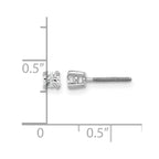 True Origin 14K White Gold 1/5 carat Lab Grown Diamond VS+ F+ Round Four Prong Heavy Weight Screw Back Complete Stud Earrings
