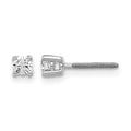 True Origin 14K White Gold 1/5 carat Lab Grown Diamond VS+ F+ Round Four Prong Heavy Weight Screw Back Complete Stud Earrings