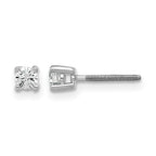 True Origin 14K White Gold 1/5 carat Lab Grown Diamond VS+ F+ Round Four Prong Heavy Weight Screw Back Complete Stud Earrings