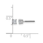 True Origin 14K White Gold 1/4 carat Lab Grown Diamond VS+ F+ Round Four Prong Heavy Weight Screw Back Complete Stud Earrings