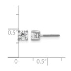 True Origin 14K White Gold 1/2 carat Lab Grown Diamond VS+ F+ Round Four Prong Heavy Weight Screw Back Complete Stud Earrings
