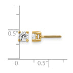 True Origin 14K Yellow Gold 1/2 carat Lab Grown Diamond VS+ F+ Round Four Prong Heavy Weight Screw Back Complete Stud Earrings