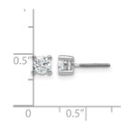 True Origin 14K White Gold 2/3 carat Lab Grown Diamond VS+ F+ Round Four Prong Heavy Weight Screw Back Complete Stud Earrings