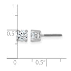 True Origin 14K White Gold 3/4 carat Lab Grown Diamond VS+ F+ Round Four Prong Heavy Weight Screw Back Complete Stud Earrings