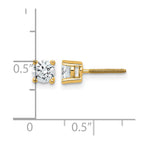 True Origin 14K Yellow Gold 3/4 carat Lab Grown Diamond VS+ F+ Round Four Prong Heavy Weight Screw Back Complete Stud Earrings