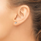 True Origin 14K White Gold 1/5 carat Lab Grown Diamond VS+ F+ Round Three Prong Heavy Weight Complete Stud Earrings