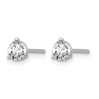 True Origin 14K White Gold 1/2 carat Lab Grown Diamond VS+ F+ Round Three Prong Heavy Weight Complete Stud Earrings