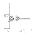 True Origin 14K White Gold 1/2 carat Lab Grown Diamond VS+ F+ Round Three Prong Heavy Weight Complete Stud Earrings