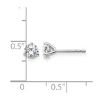 True Origin 14K White Gold 2/3 carat Lab Grown Diamond VS+ F+ Round Three Prong Heavy Weight Complete Stud Earrings