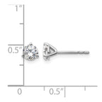 True Origin 14K White Gold 3/4 carat Lab Grown Diamond VS+ F+ Round Three Prong Heavy Weight Complete Stud Earrings