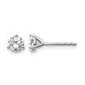 True Origin 14K White Gold 3/4 carat Lab Grown Diamond VS+ F+ Round Three Prong Heavy Weight Complete Stud Earrings