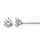 True Origin 14K White Gold 3/4 carat Lab Grown Diamond VS+ F+ Round Three Prong Heavy Weight Complete Stud Earrings