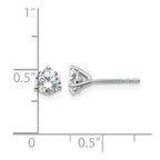True Origin 14K White Gold 1 carat Lab Grown Diamond VS+ F+ Round Three Prong Heavy Weight Complete Stud Earrings