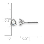 True Origin 14K White Gold 3/4 carat Lab Grown Diamond VS+ F+ Round Three Prong Heavy Weight Screw Back Complete Stud Earrings