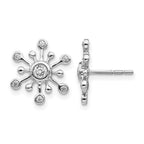 14k White Gold 1/4 carat Diamond Snowflake Post Earrings