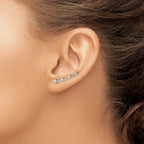 14k White Gold 1/3 carat Lab Grown Diamond VS/SI+ G+ Complete Ear Climber