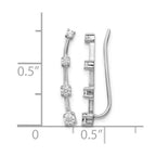 14k White Gold 1/3 carat Lab Grown Diamond VS/SI+ G+ Complete Ear Climber