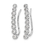 14k White Gold 3/8 carat Lab Grown Diamond VS/SI+ G+ Complete Ear Climber