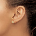 14k Diamond Initial G Post Earrings