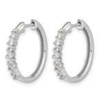 14k White Gold 1/2 carat Lab Grown Diamond VS/SI+ G+ Complete Hinged Hoop Earrings