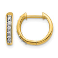 14k 1/8 carat Diamond Hinged Hoop Earrings