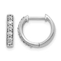 14k White Gold 1/4 carat Lab Grown Diamond VS/SI+ G+ Complete Hinged Hoop Earrings