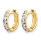 14k 1/4 carat Lab Grown Diamond VS/SI+ G+ Complete Hinged Hoop Earrings