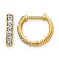 14k 1/4 carat Diamond Hinged Hoop Earrings