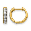 14k 1/3 carat Diamond Hinged Hoop Earrings