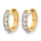 14k 1/2 carat Diamond Hinged Hoop Earrings