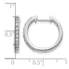 14k White Gold 1/4 carat Lab Grown Diamond VS/SI+ G+ Complete Hinged Hoop Earrings