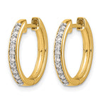 14k 1/4 carat Lab Grown Diamond VS/SI+ G+ Complete Hinged Hoop Earrings