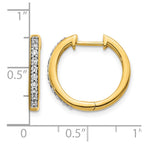 14k 1/4 carat Lab Grown Diamond VS/SI+ G+ Complete Hinged Hoop Earrings