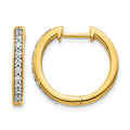 14k 1/4 carat Lab Grown Diamond VS/SI+ G+ Complete Hinged Hoop Earrings