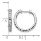14k White Gold 3/8 carat Diamond Hinged Hoop Earrings