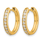 14k 3/8 carat Diamond Hinged Hoop Earrings