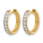 14k 1/2 carat Diamond Hinged Hoop Earrings